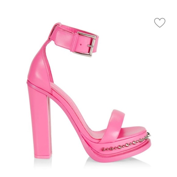 Alexander McQueen Pink Platform Spiked Sandals - AUTHENTIC - Picture 2 of 16
